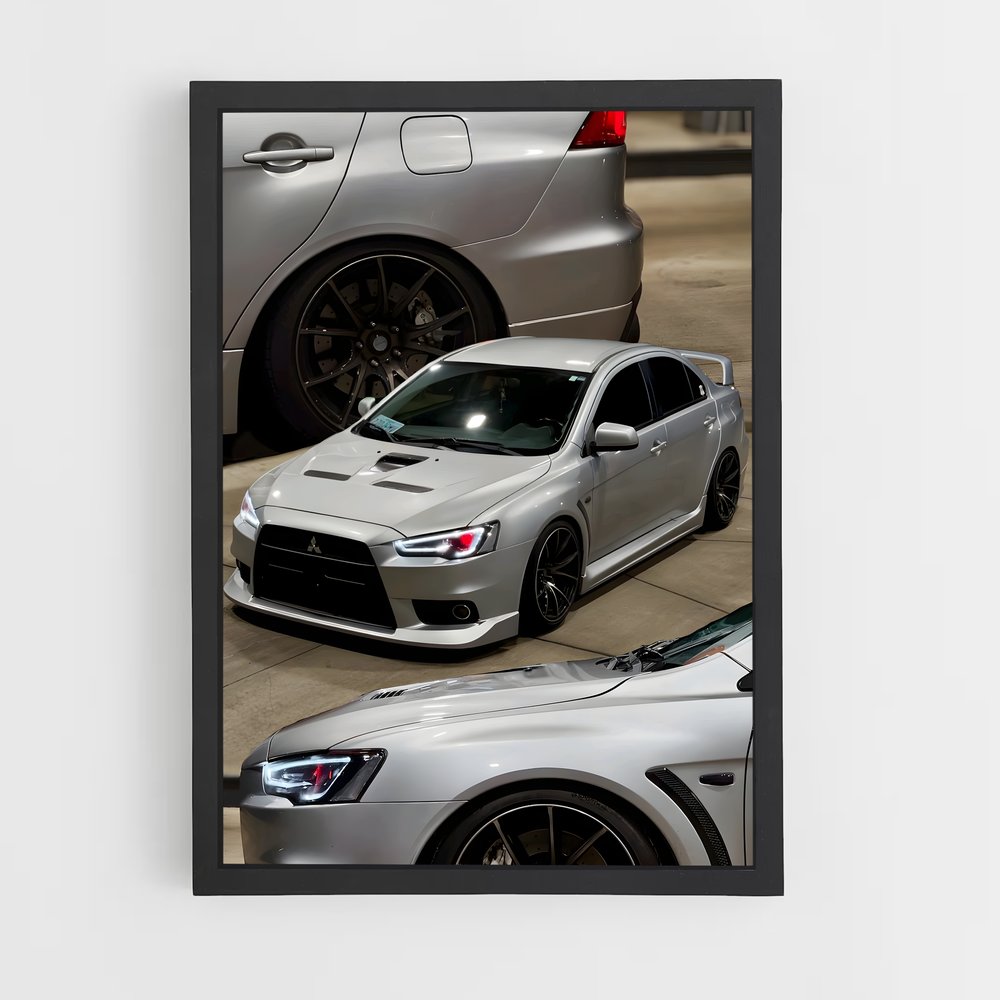 Poster Lancer Evolution X éblouissant – affiche Mitsubishi (vue 2)